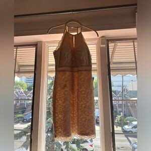 TeezeMe halter champagne pink dress!